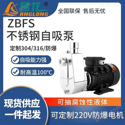 卧式不锈钢自吸泵 ZBFS耐腐蚀自吸微型电泵