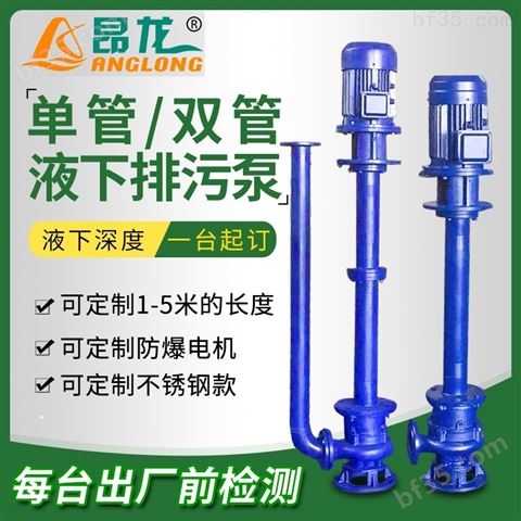 昂龙YW液下泵 可定制耐高温机械密封污水泵