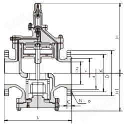 YGa43H/Y型高灵敏度大流量蒸汽减压阀结构示意图