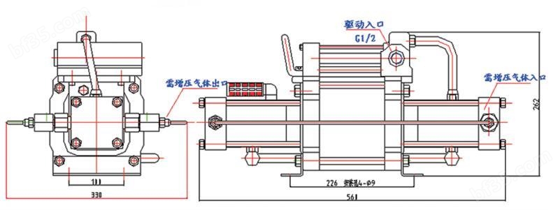 东莞赛森特高压氮气增压泵工作原理图